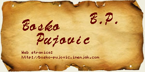 Boško Pujović vizit kartica